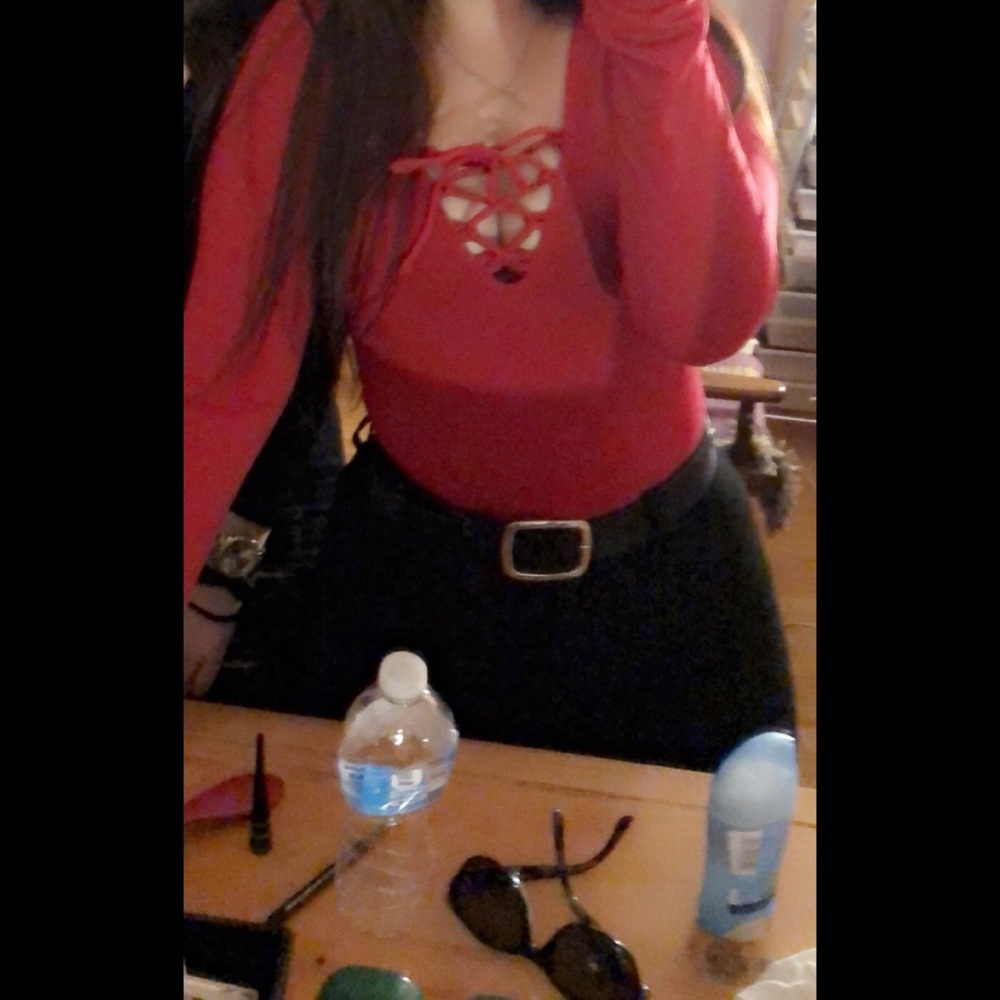 sexy red bodysuit